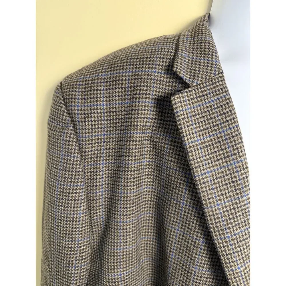 Haines & Bonner London Men's 58R New Wool Houndstooth Sport Coat Jacket Heritage